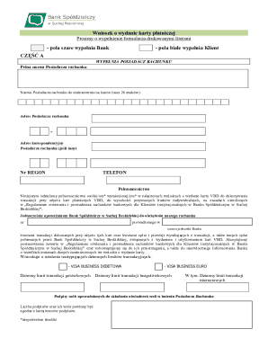 Bank Card Application Form