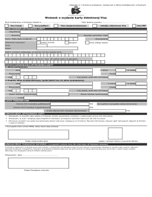 Visa Debit Card Application
