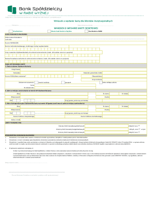 Debit Card Application for Institutional Clients