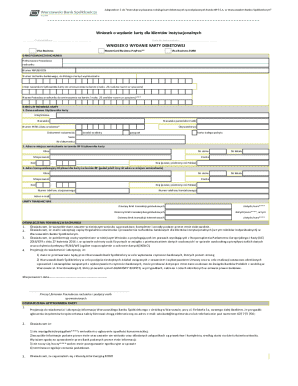 Debit Card Application for Institutional Clients