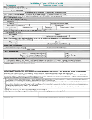 Visa Business MasterCard Application Form