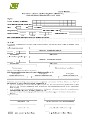 Visa PayWave Card Application