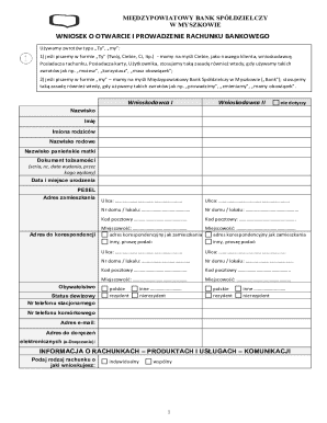 Bank Account Opening Application