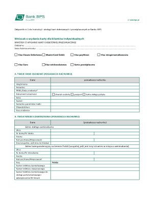 Bank BPS Debit Card Application