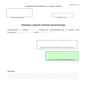Bank Account Application Form