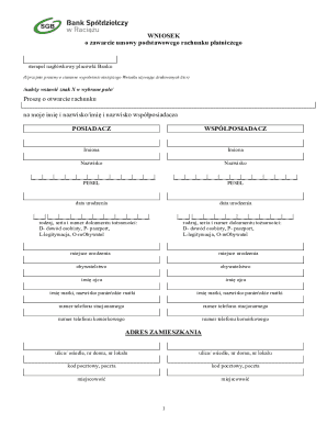 Polish Basic Payment Account Application