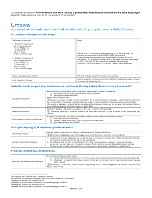 Bank Account Agreement for Individuals