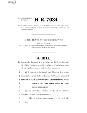 HR 7034 Bill to Amend Internal Revenue Code