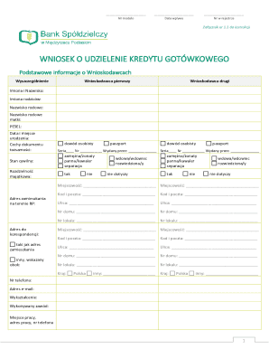Polish Cash Loan Application Form