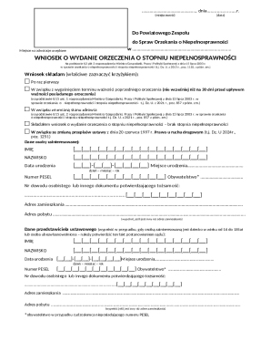 Poland Disability Assessment Application Form