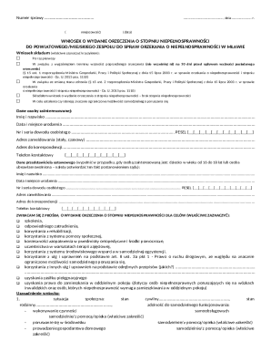 Poland Disability Status Determination Application