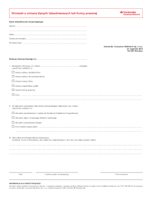 Santander Consumer Multirent Address Change Request