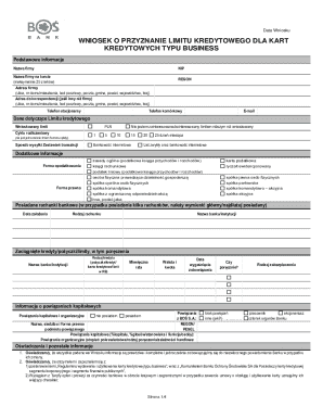 Business Credit Card Application Form