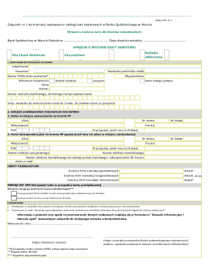 Debit Card Application Form