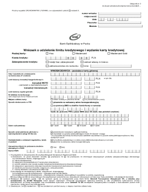Bank Spółdzielczy w Pucku Credit Card Application Form