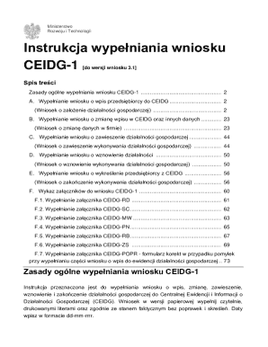 CEIDG-1 Business Registration Form