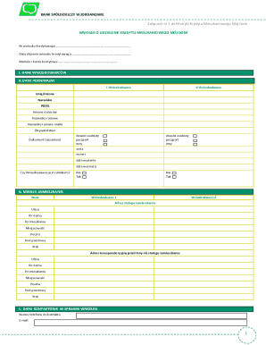 Mój Dom Mortgage Application Form