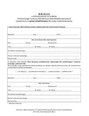 Poland Disability Rehabilitation Equipment Funding Application
