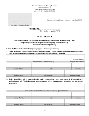 Poland Disability Equipment Funding Application
