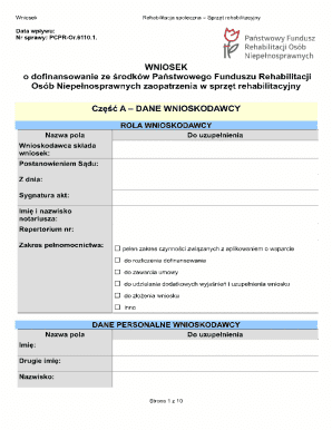 Poland Rehabilitation Equipment Funding Application