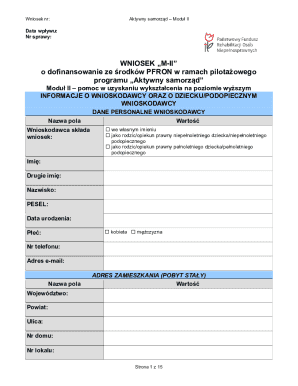 Aktywny Samorząd Moduł II Application