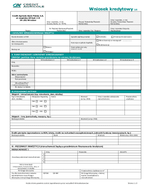Credit Agricole Bank Polska Mortgage Application Form 14