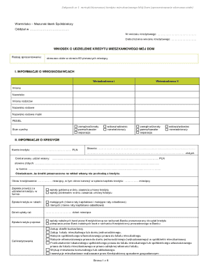 Mój Dom Mortgage Application Form