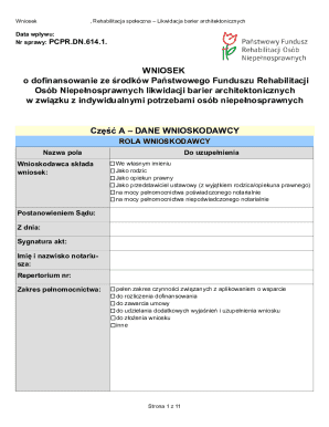 Poland Architectural Barrier Removal Grant Application
