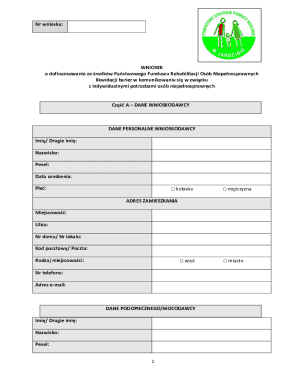Poland Disability Assistance Application Form