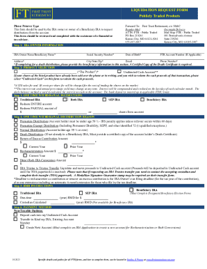 Liquidation Request Form
