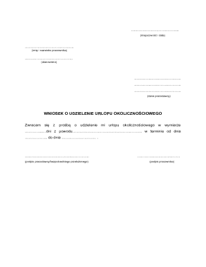 Request for Circumstantial Leave