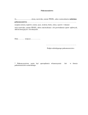 Power of Attorney Form