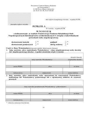 Poland Architectural Barrier Removal Grant Application