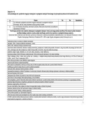 Financial Abuse Symptom Checklist