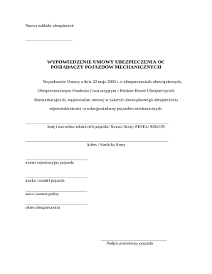 Insurance Cancellation Notice