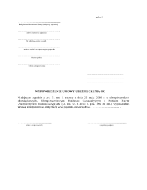 Vehicle Insurance Cancellation Form