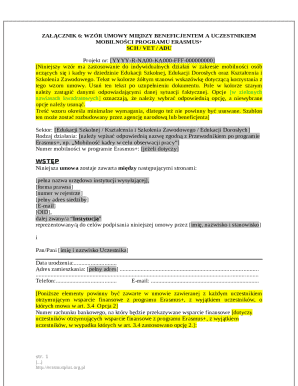 Erasmus+ Mobility Agreement Template