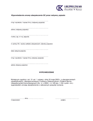 Insurance Cancellation Notice