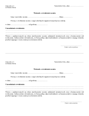Student Absence Request Form