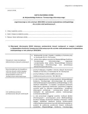 Wojewódzki Konkurs Tematyczny Informatyczny Registration Form
