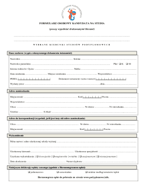 Application Form for Postgraduate Studies