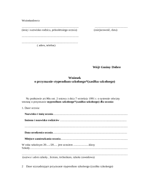 Polish School Grant Application Form