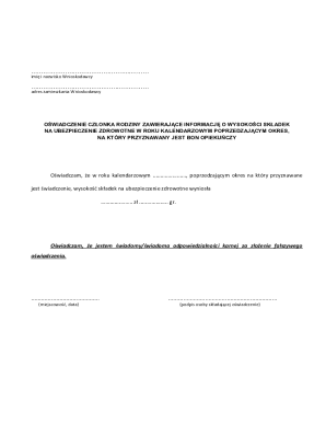 Health Insurance Contribution Declaration Form