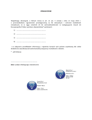 Poland Child Protection Declaration Form