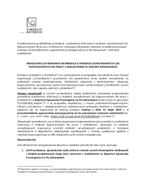 Poland Child Protection Employment Form