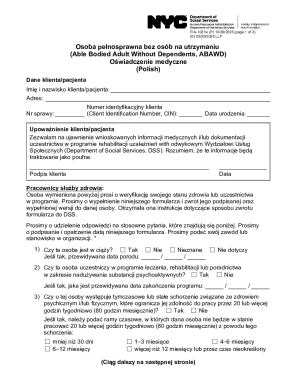 ABAWD Medical Statement Form