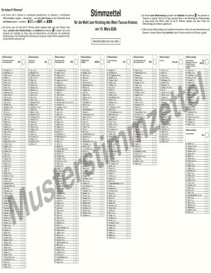 German Election Ballot Template