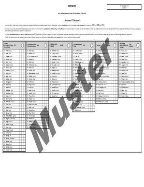 German City Council Election Ballot