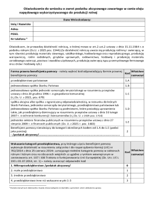 Poland Agricultural Tax Refund Declaration