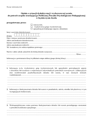 Polish Student Educational and Development Opinion Form